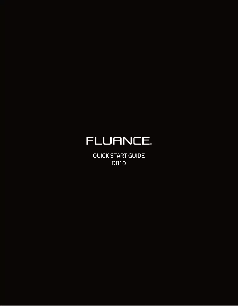 Page n°1 - Guide de démarrage rapide Fluance SX51BR