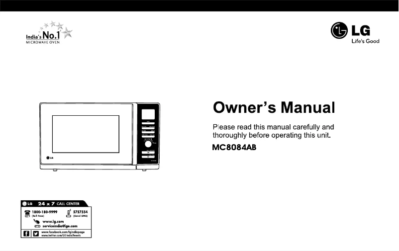 Page 1 de la notice Manuel utilisateur LG MC8084AB