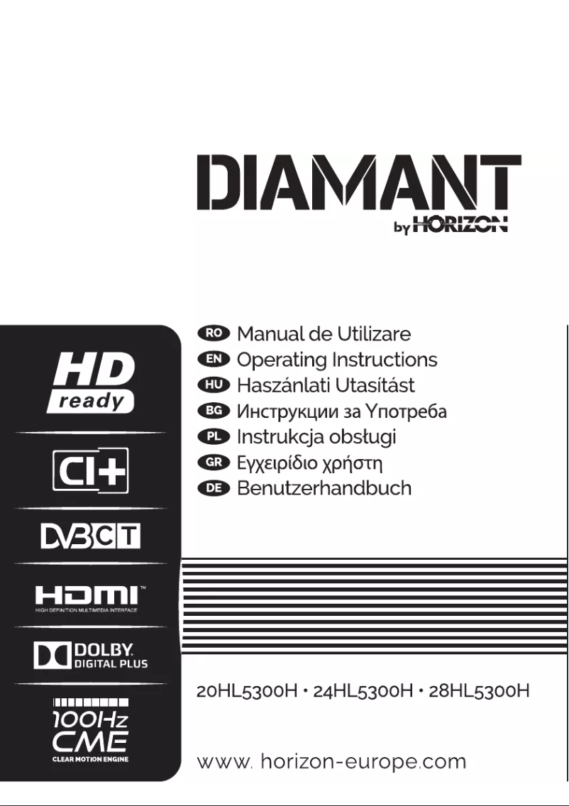 Page n°1 - Manuel utilisateur Horizon Diamant 24HL5300H