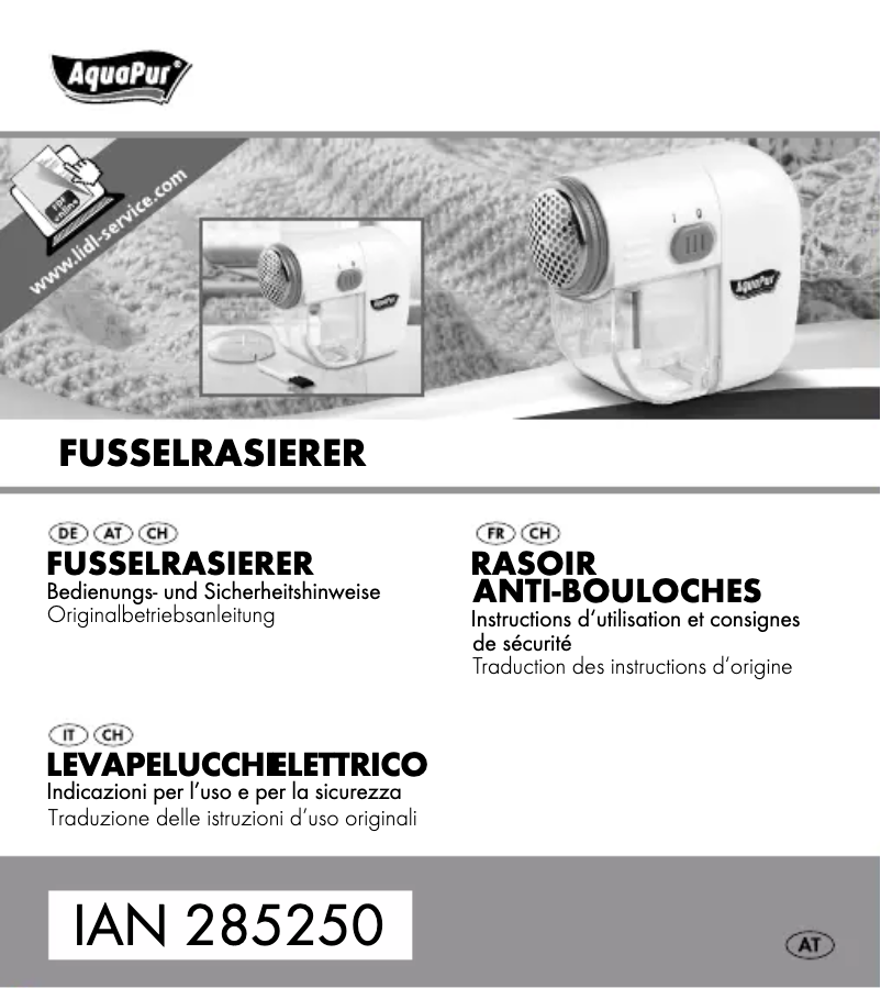Page n°1 - Manuel utilisateur AquaPur HG00888