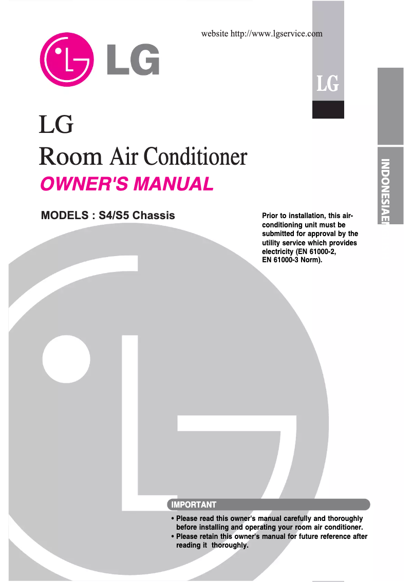 Page n°1 - Manuel utilisateur LG HSNC096QGA0