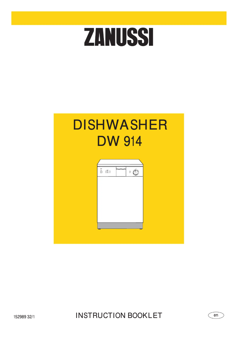 Page 1 de la notice Manuel utilisateur Zanussi DW 914W