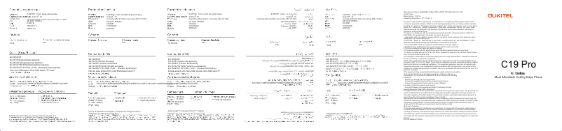 Image de la première page du manuel de l'appareil C19 Pro