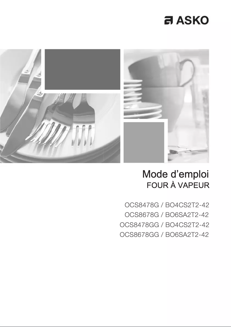 Page 1 de la notice Manuel utilisateur Asko OCS8678GG