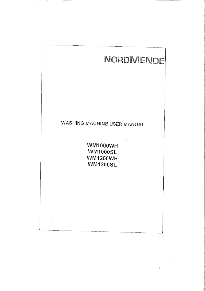 Page 1 de la notice Manuel utilisateur Nordmende WM1200