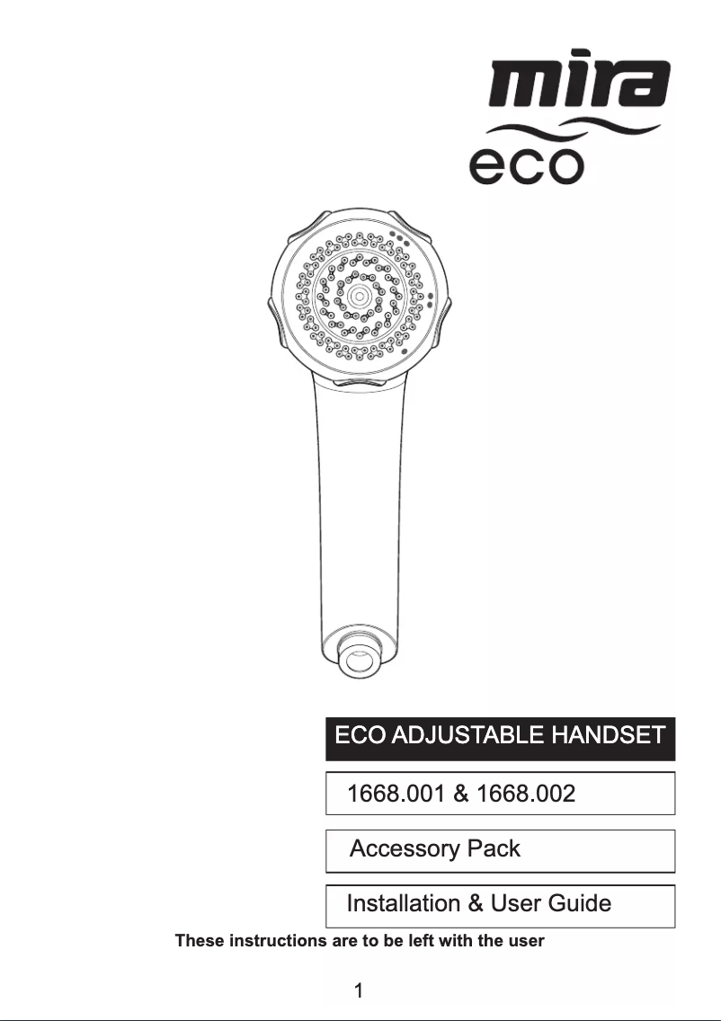 Image de la première page du manuel de l'appareil Eco