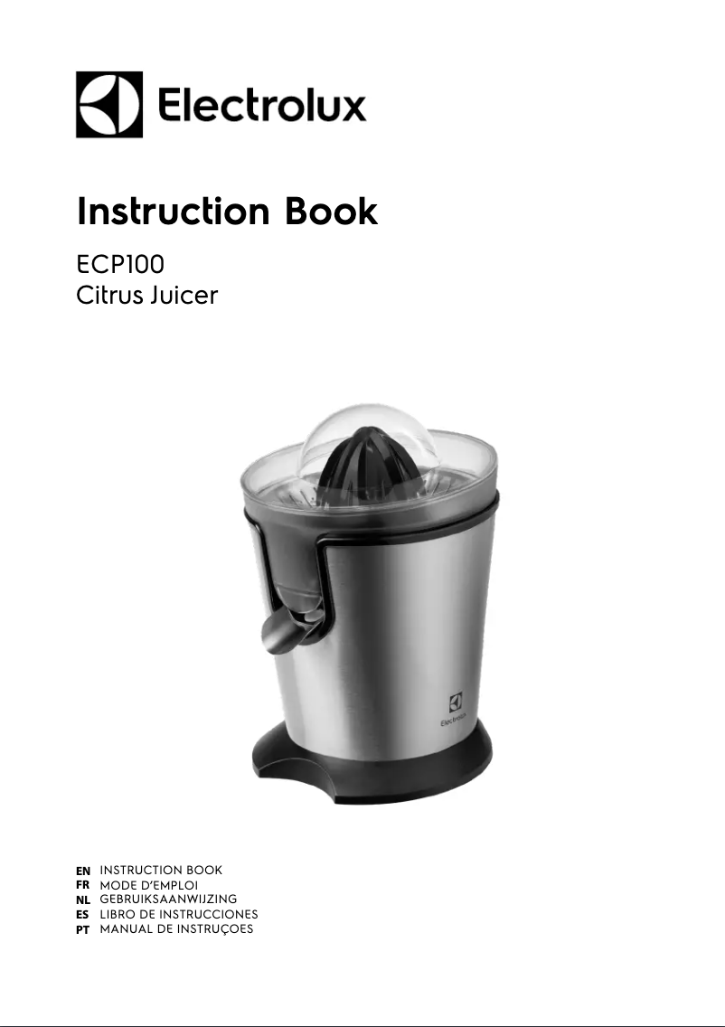 Image de la première page du manuel de l'appareil ECP100