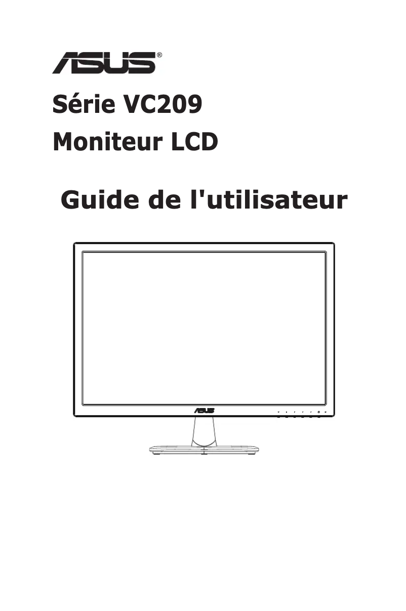 Page 1 de la notice Manuel utilisateur Asus VC209D
