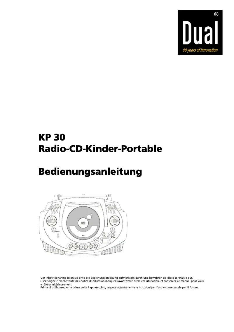 Page n°1 - Manuel utilisateur Dual KP 30