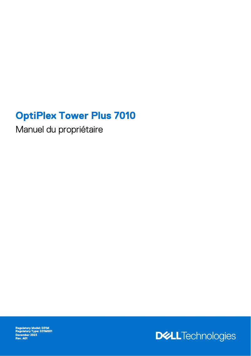 Page n°1 - Manuel utilisateur Dell OptiPlex Tower Plus 7010
