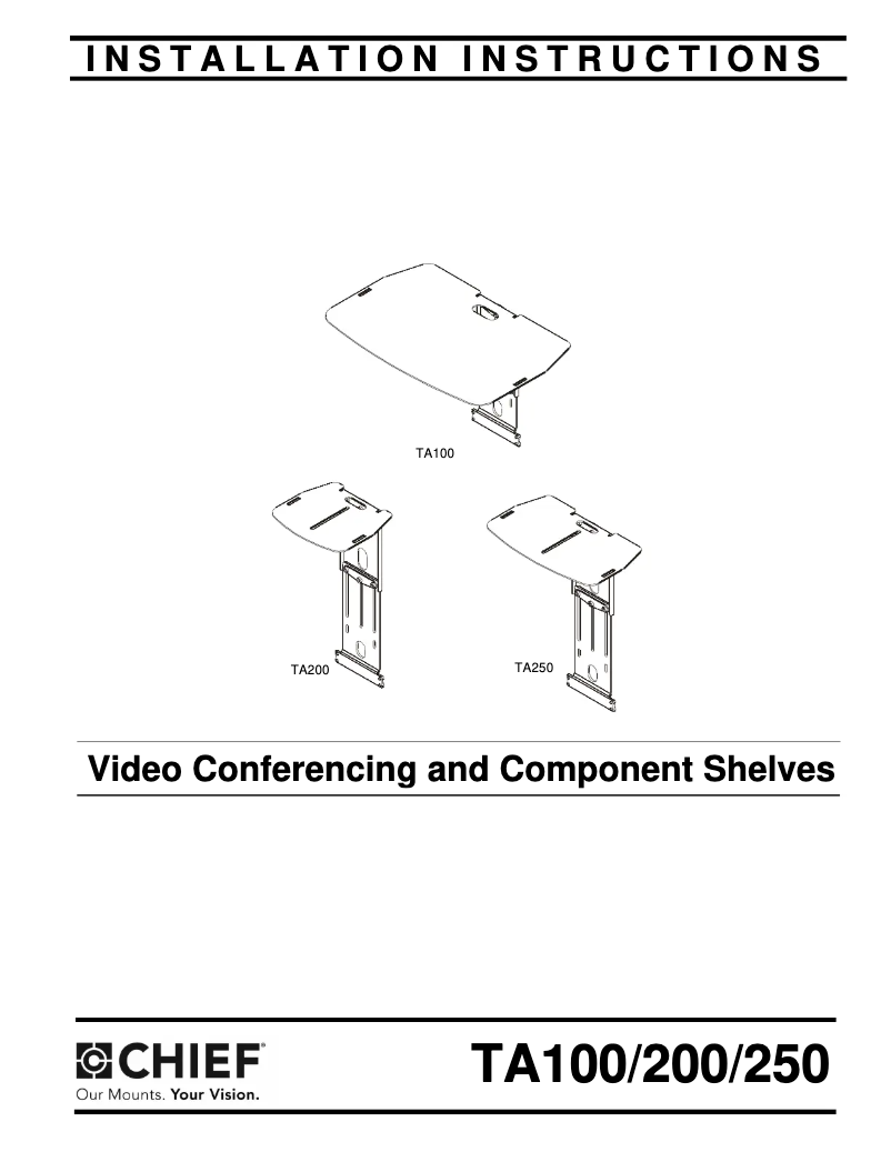 Page n°1 - Manuel utilisateur Chief TA200