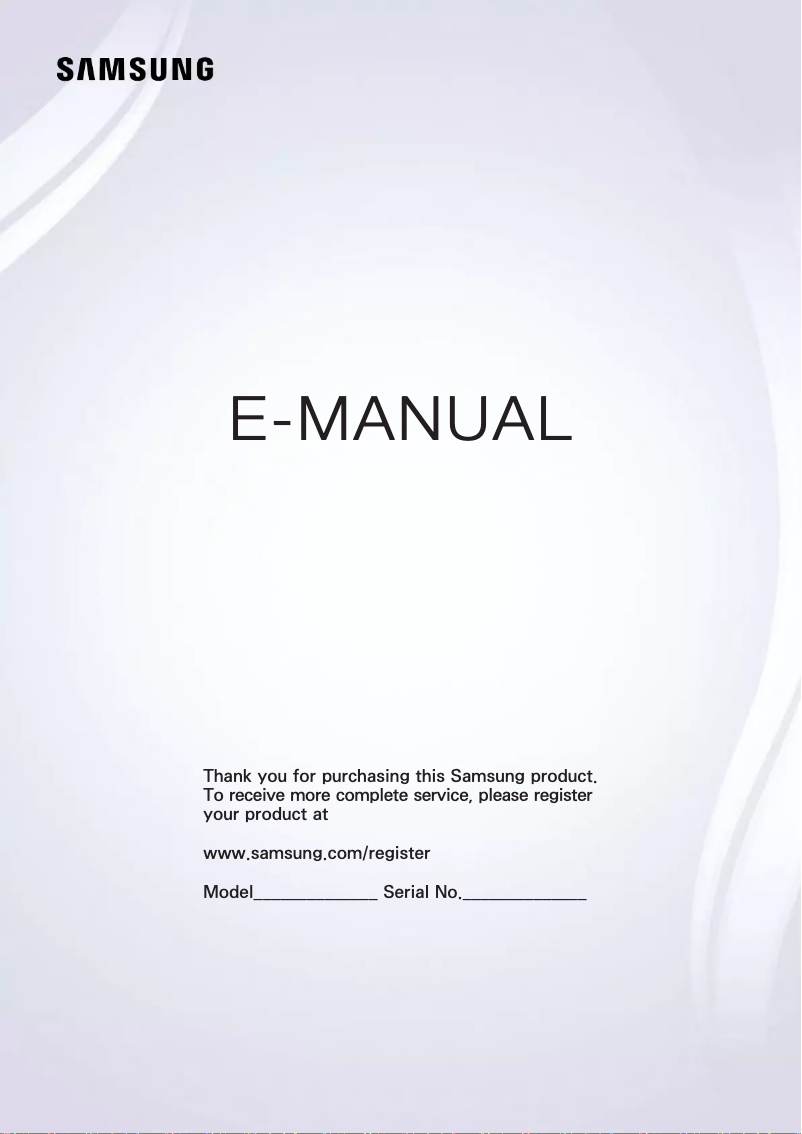 Page n°1 - Manuel utilisateur Samsung UE40JU6410U
