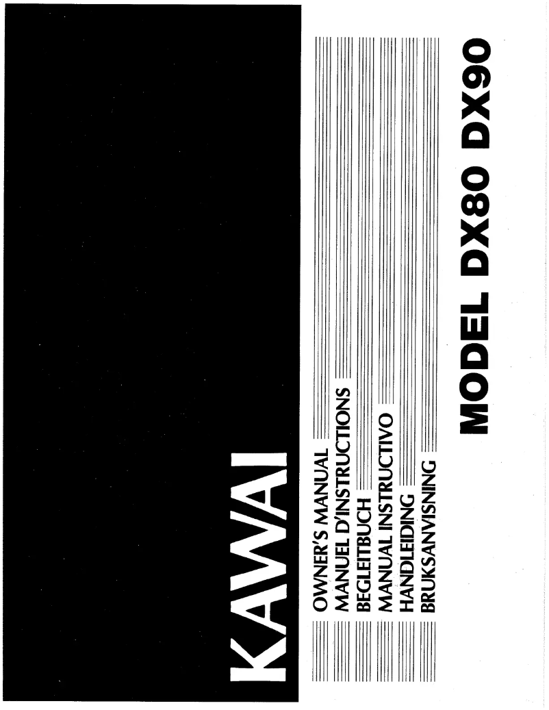 Page n°1 - Manuel utilisateur Kawai DX80