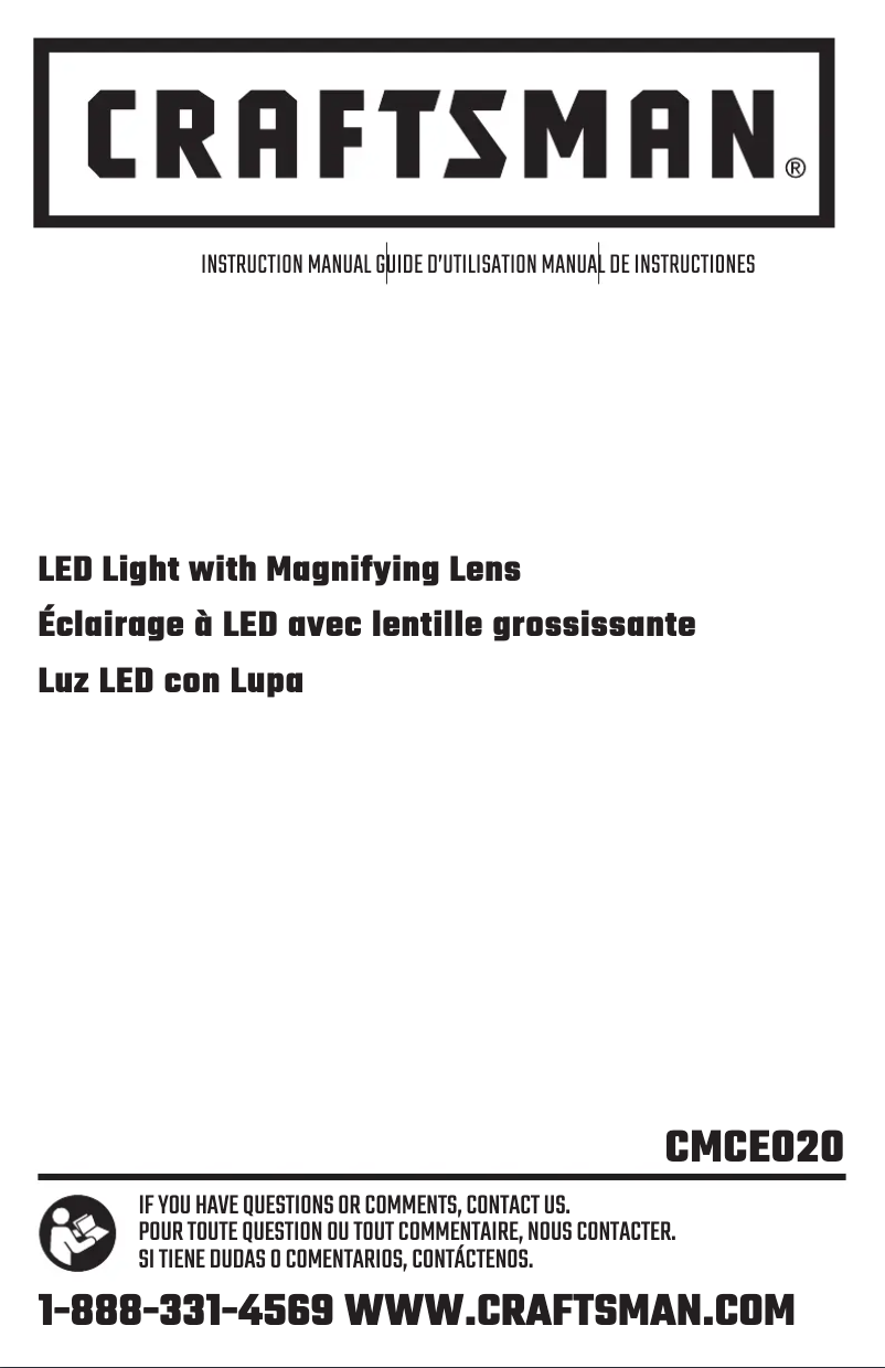 Page 1 de la notice Manuel utilisateur Craftsman CMCE020