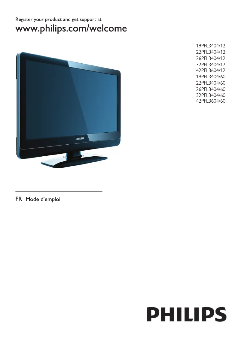 Page n°1 - Manuel utilisateur Philips 26PFL3404