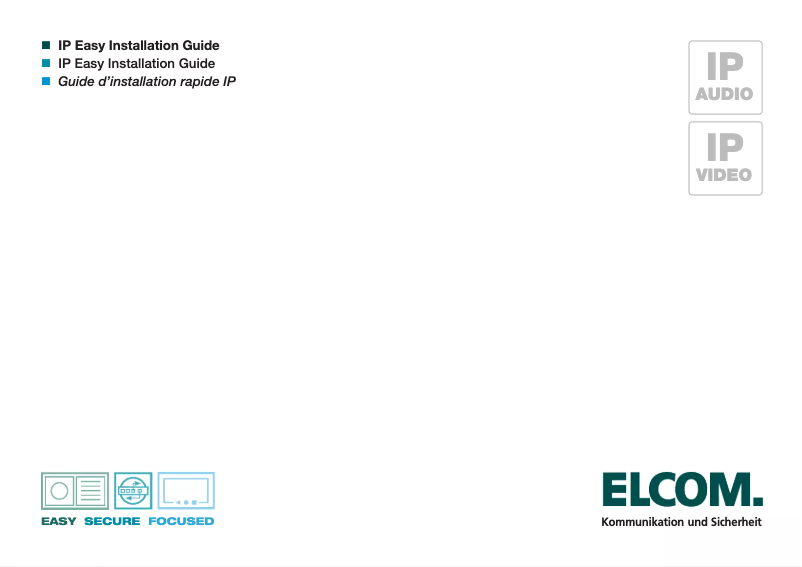 Page n°1 - Manuel utilisateur Elcom 1513010