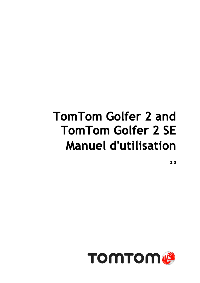 Page 1 de la notice Manuel utilisateur TomTom Golfer 2 SE