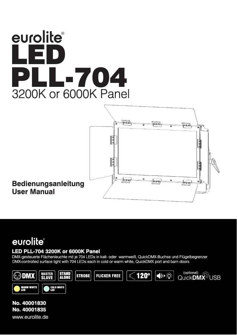 Page 1 de la notice Manuel utilisateur Eurolite LED PLL-704