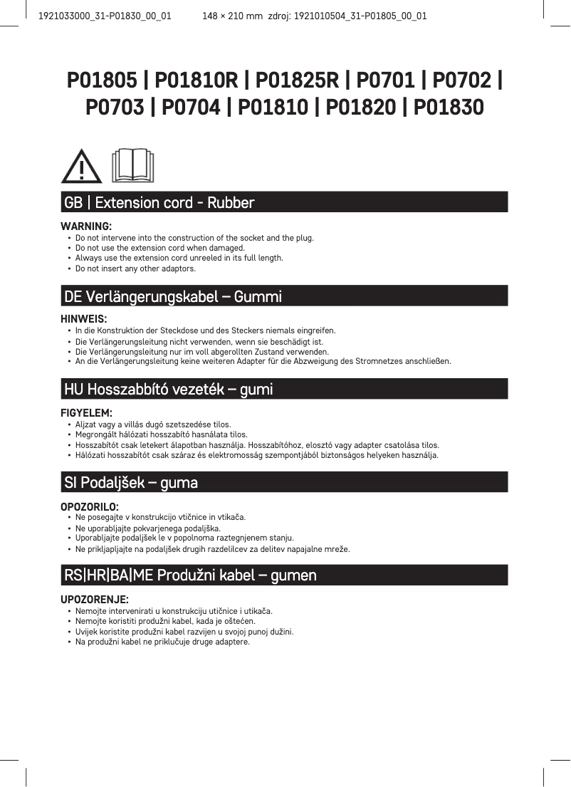 Page 1 de la notice Manuel utilisateur Emos P01830