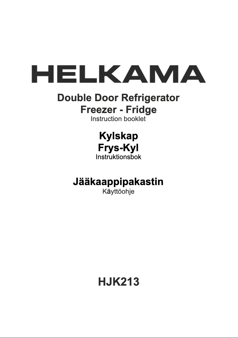 Image de la première page du manuel de l'appareil HJK213