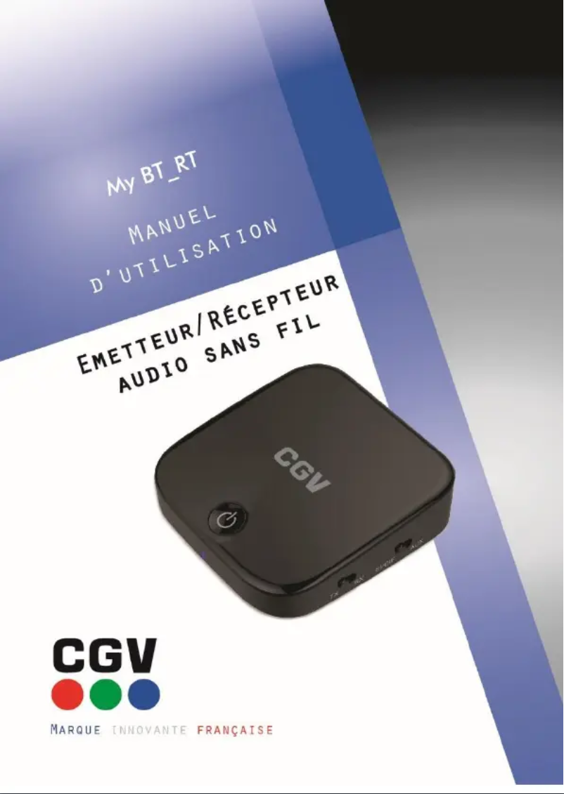 Page 1 of the manual User Manual CGV My BT RT