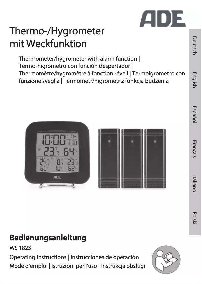Page n°1 - Manuel utilisateur ADE WS 1823