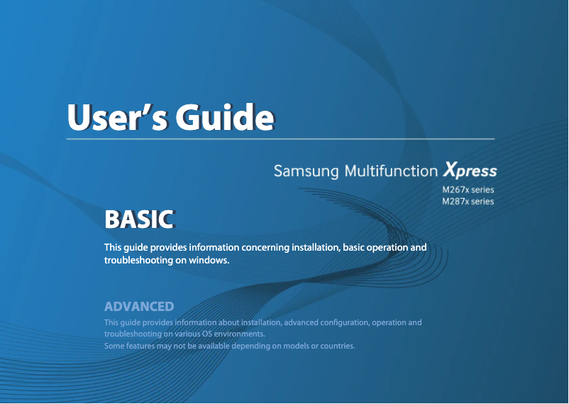 Image de la première page du manuel de l'appareil Xpress SL-M2875FD