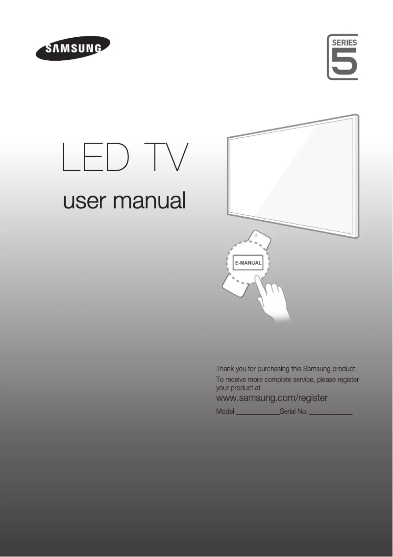 Page 1 de la notice Manuel utilisateur Samsung UE58J5250 LED TV