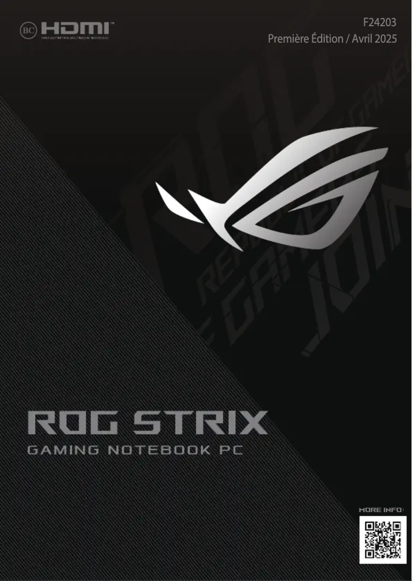 Page n°1 - Manuel utilisateur Asus ROG Strix G16
