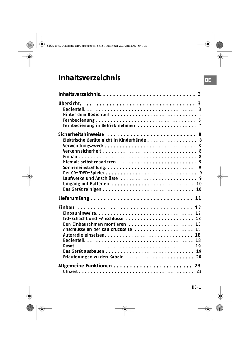 Image de la première page du manuel de l'appareil P 62010
