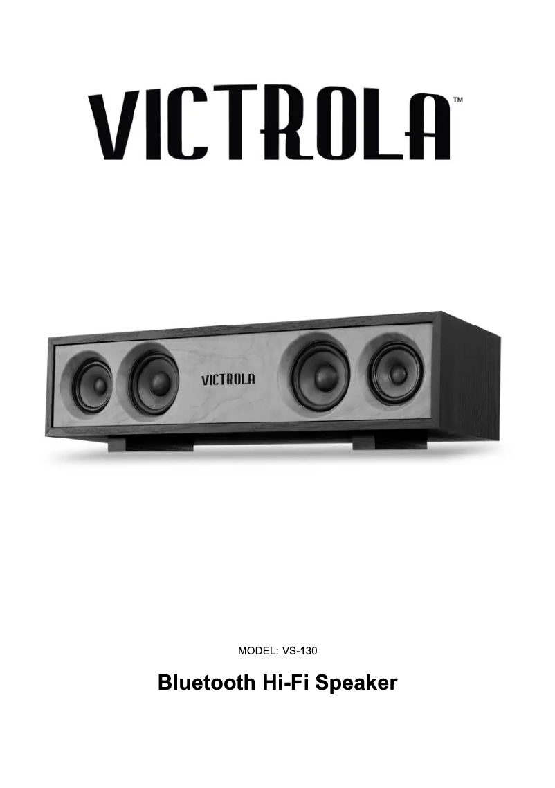 Image de la première page du manuel de l'appareil VS-130