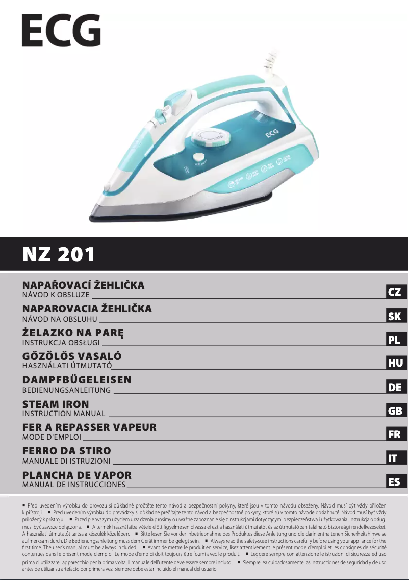 Page 1 de la notice Manuel utilisateur ECG NZ 201