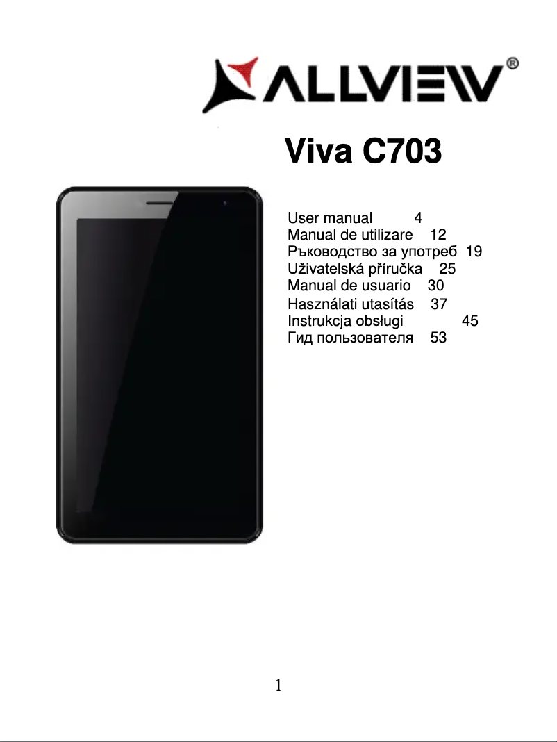 Image de la première page du manuel de l'appareil Viva C703