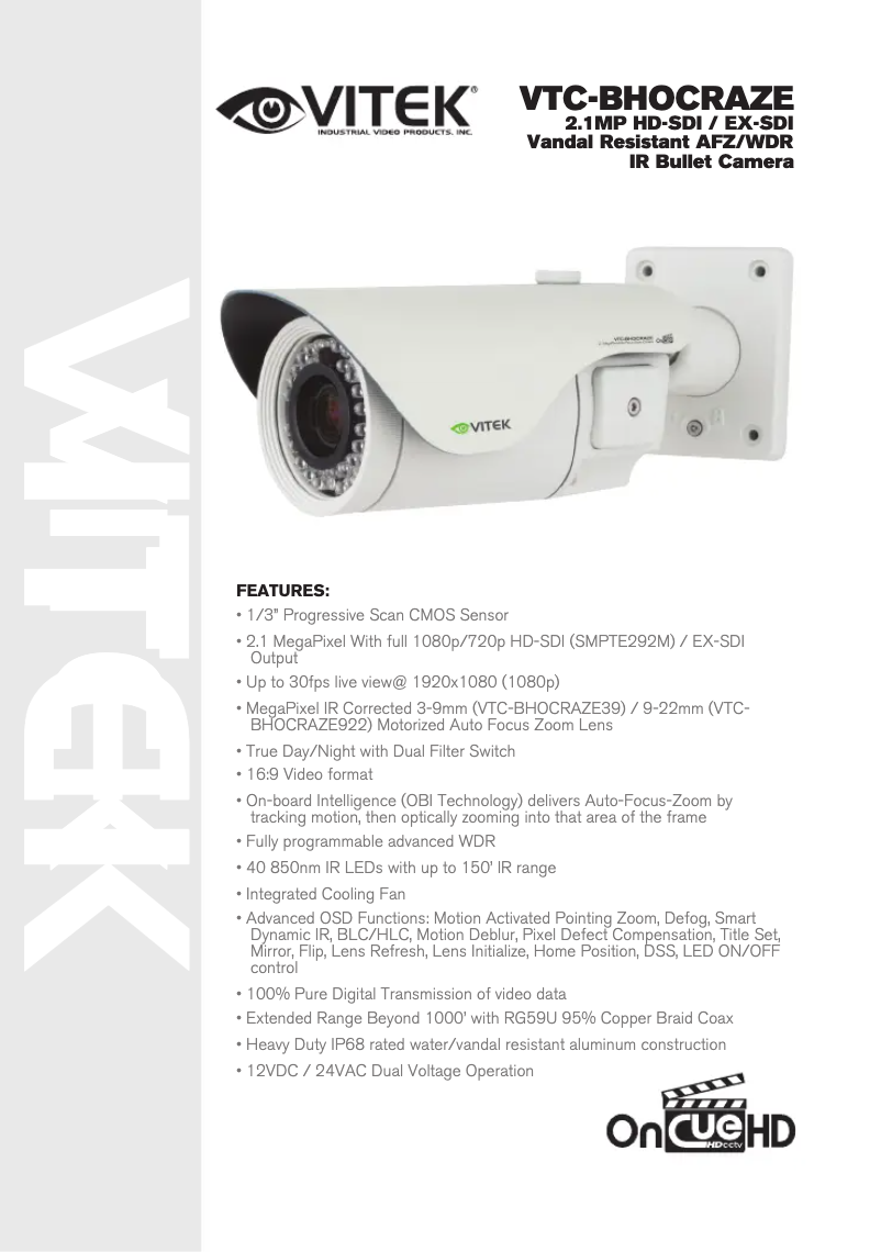 Page 1 de la notice Manuel utilisateur Vitek VTC-BHOCRAZE