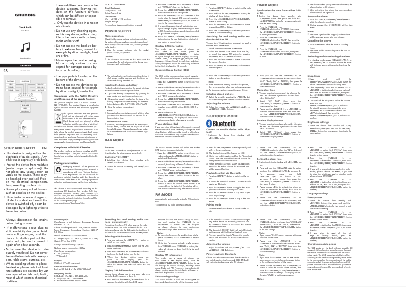 Page 1 de la notice Manuel utilisateur Grundig SCC 350