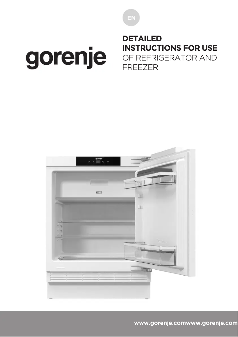 Page n°1 - Manuel utilisateur Gorenje RBIU609FA1