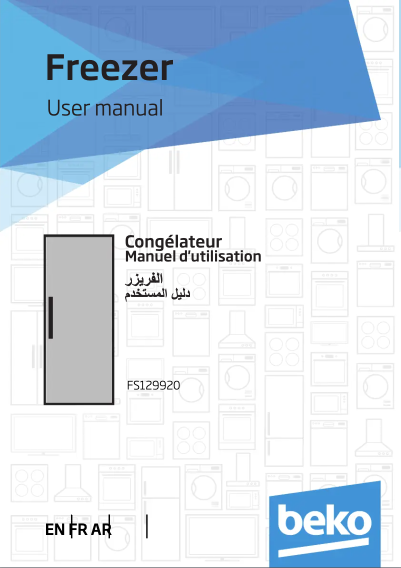 Page 1 de la notice Manuel utilisateur Beko FS129920