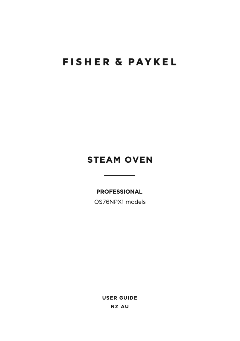 Image de la première page du manuel de l'appareil OS76NPX1