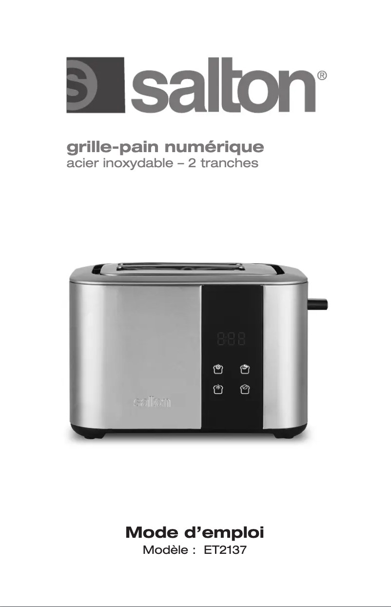 Image de la première page du manuel de l'appareil ET2137