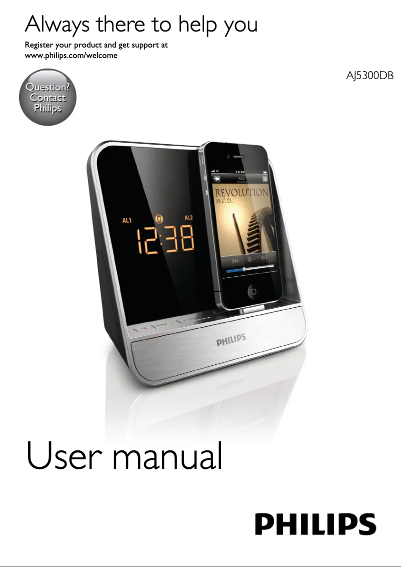 Page 1 de la notice Manuel utilisateur Philips AJ5300DB