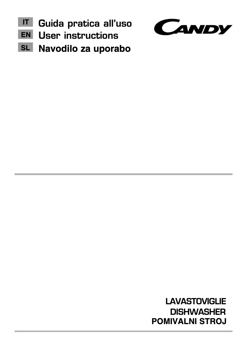 Page n°1 - Manuel utilisateur Candy CELDI 2DS6