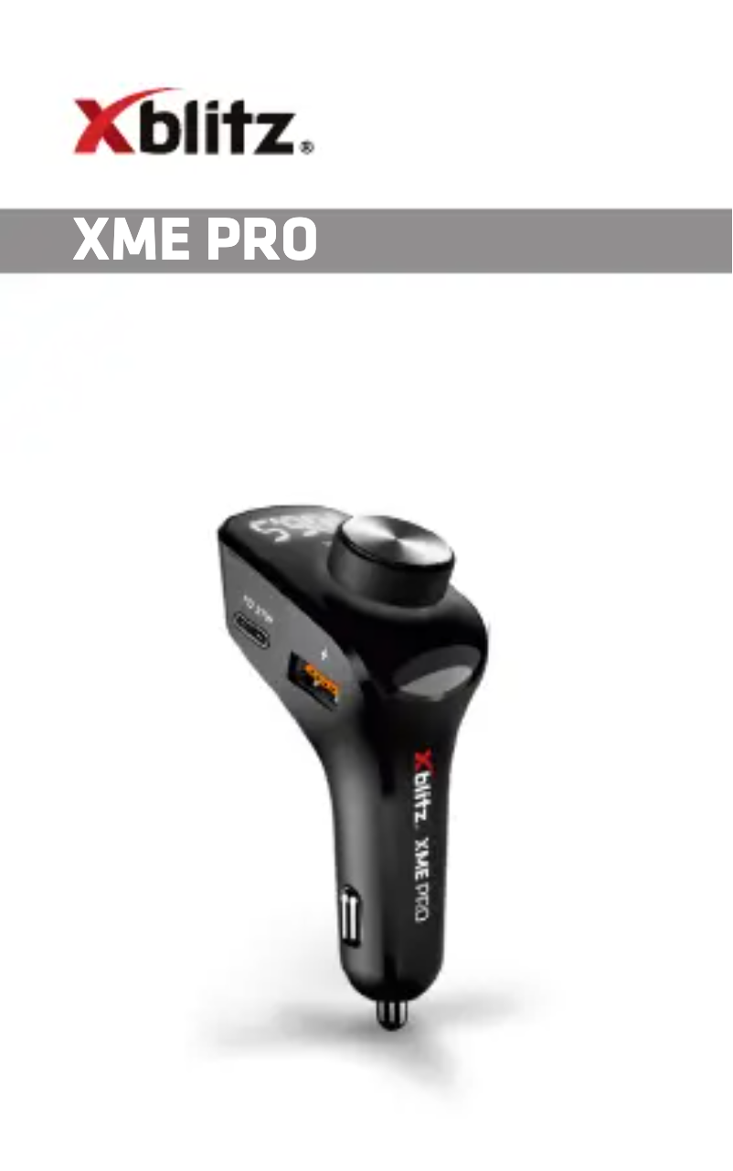 Page n°1 - Manuel utilisateur Xblitz XME PRO