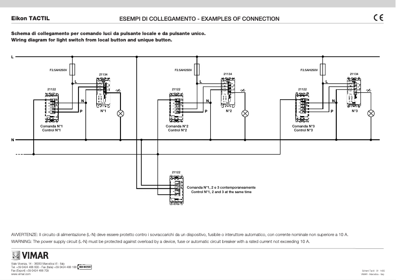 Page n°1 - Guide d'installation Vimar 21174