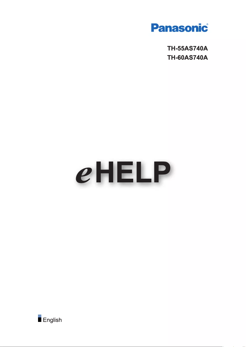 Image de la première page du manuel de l'appareil TH-55AS740A