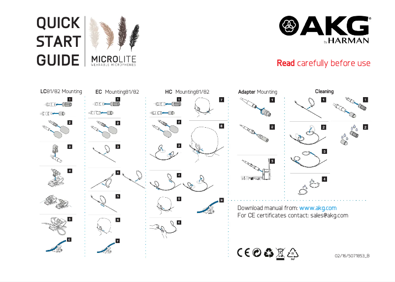 Page n°1 - Manuel utilisateur AKG LC81 MD