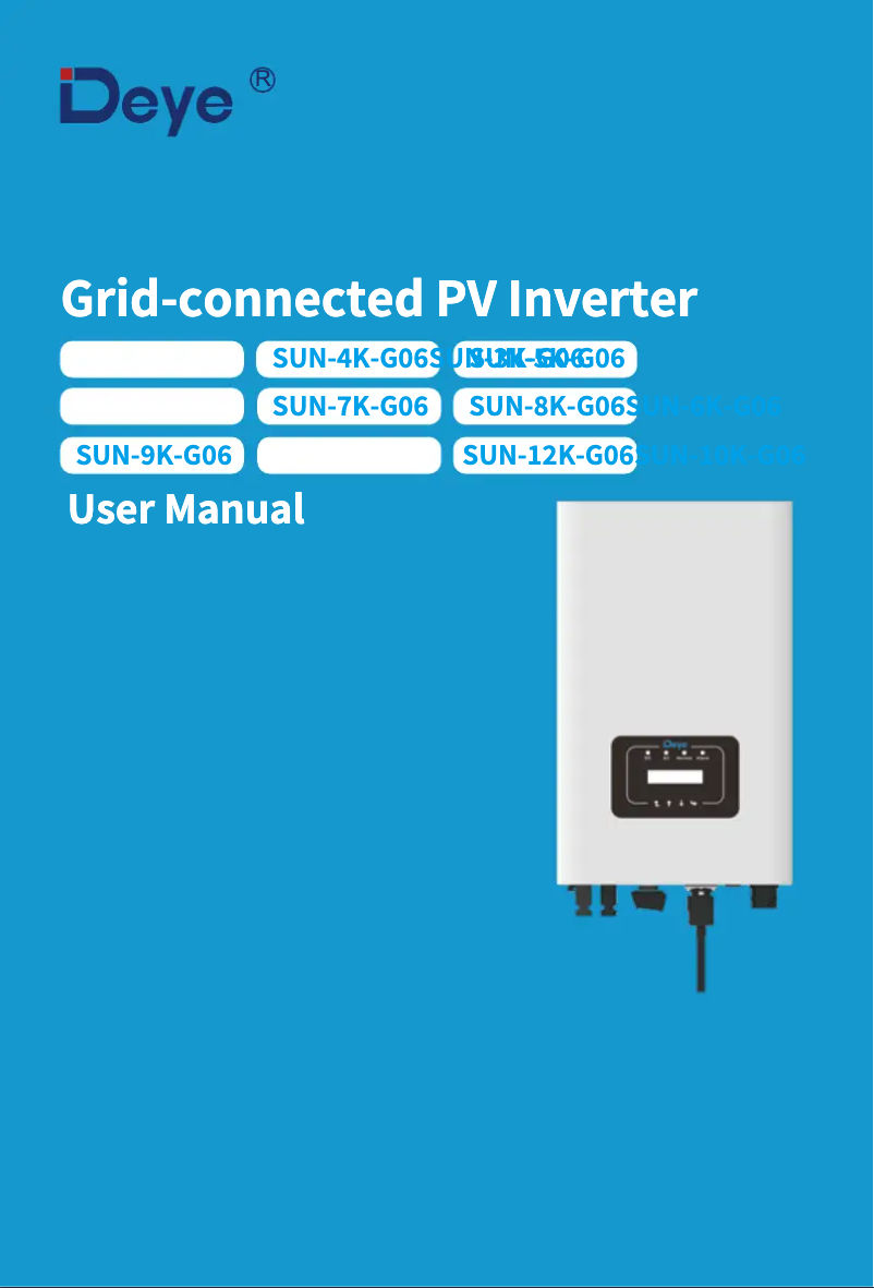 Page 1 de la notice Manuel utilisateur Deye SUN-15K-G06P3-EU-AM2