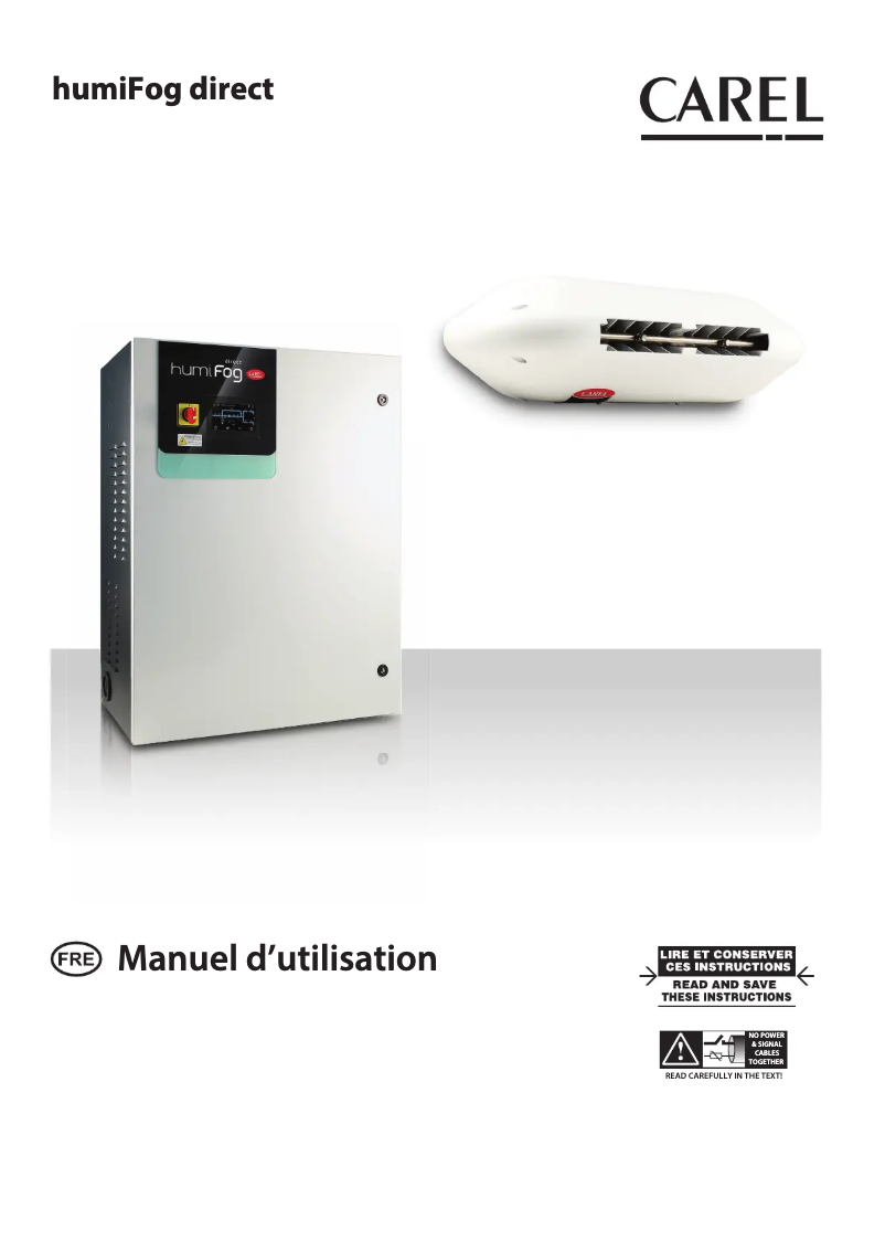 Page 1 de la notice Manuel utilisateur Carel humiFog direct