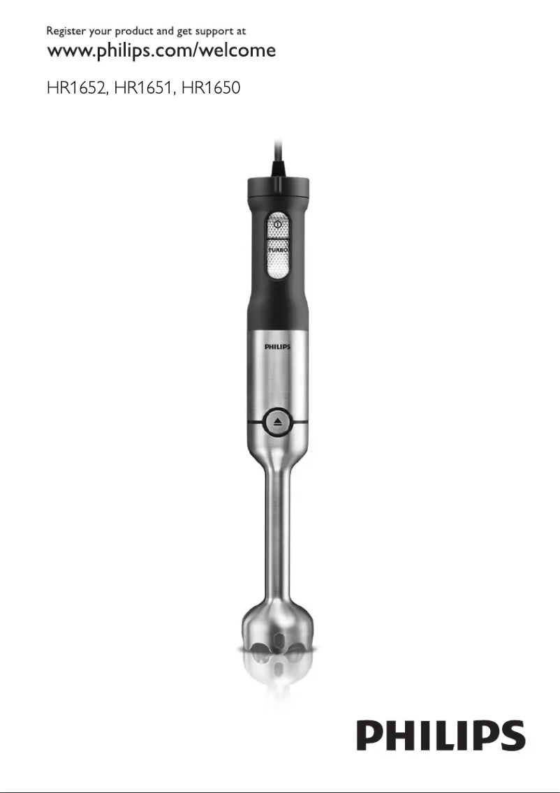 Page n°1 - Manuel utilisateur Philips Avance Collection HR1651