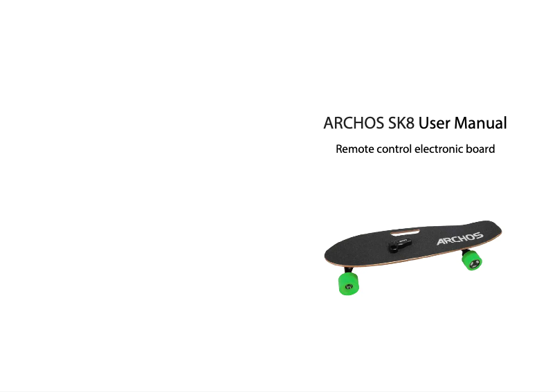 Image de la première page du manuel de l'appareil SK8