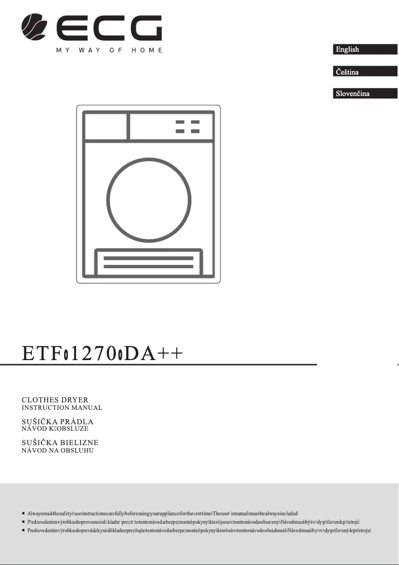Page 1 de la notice Manuel utilisateur ECG ETF 80 Heat BlackLine